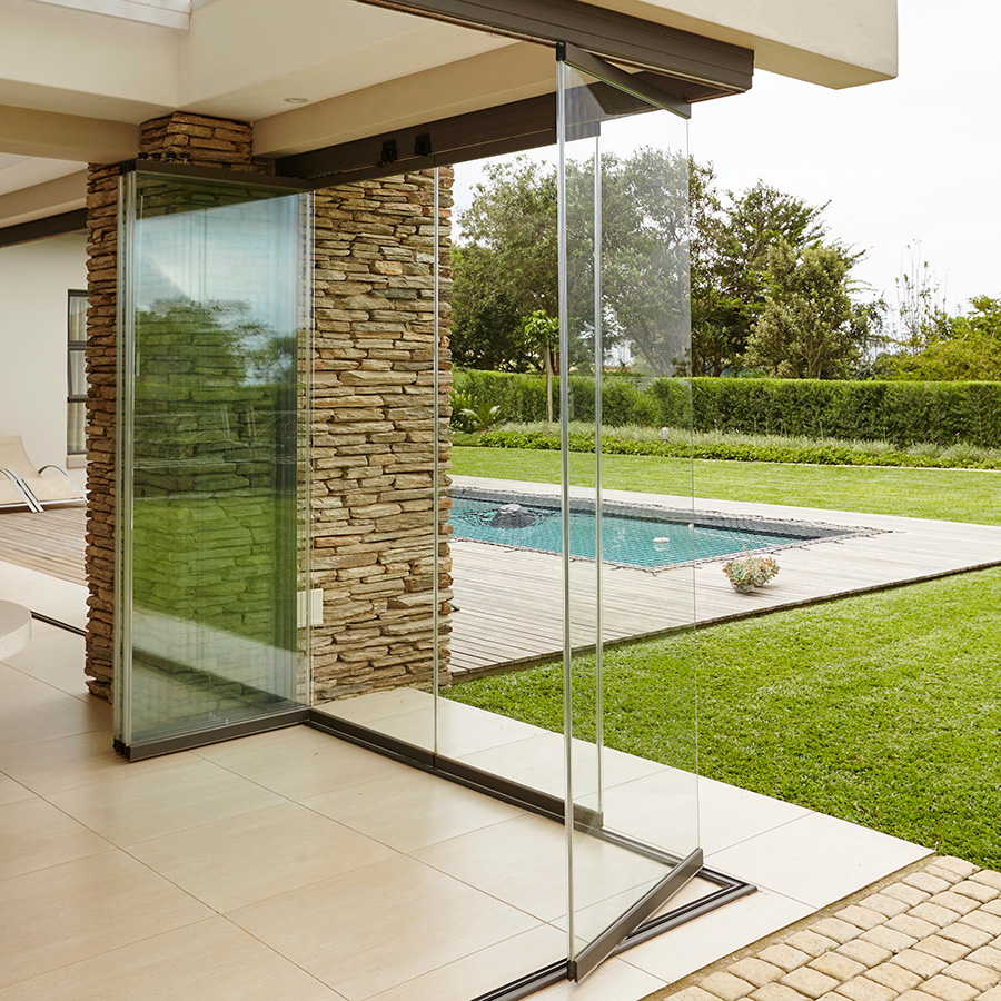 frameless stacking door